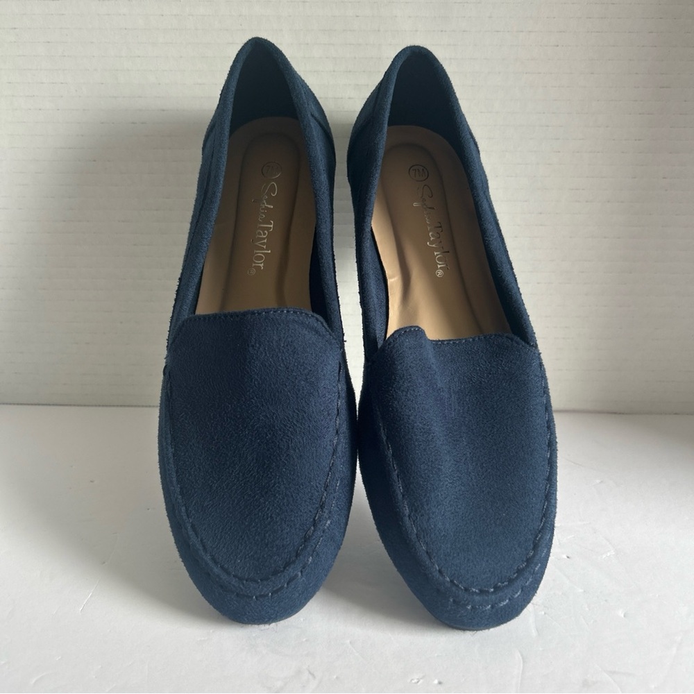 Sophia Taylor Women's Flat Shoes Navy Blue Size 7M Preowned Pre-Owned No Box